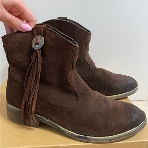 Ralph Lauren Denim Supply AUBRIE brwn suede bootie